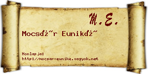 Mocsár Euniké névjegykártya